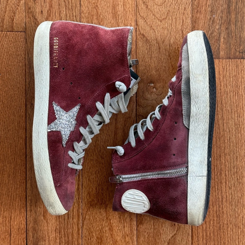 Golden Goose Burgundy Francy Sneakers